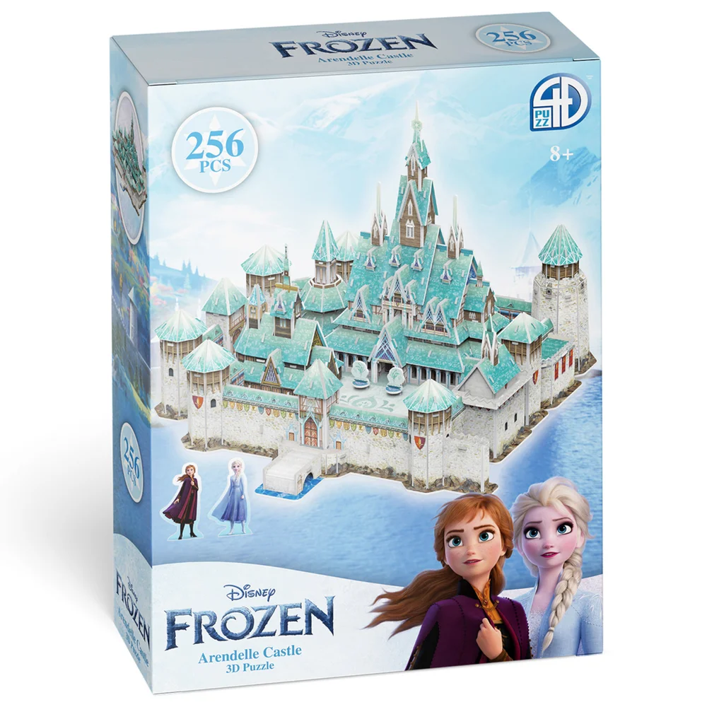 Disney Frozen Arendelle Castle Paper Core 3D Puzzle Model Afbeelding 1