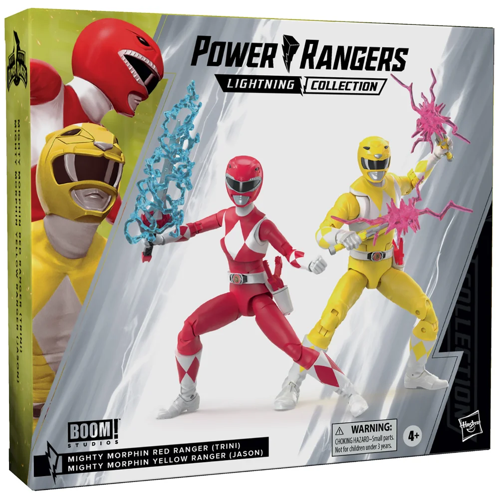 Hasbro Power Rangers Lightning Collection Mighty Morphin Yellow & Red Ranger “Swap” Jason & Trini 2-pack 6 Inch Action Figures - Exclusive Afbeelding 1