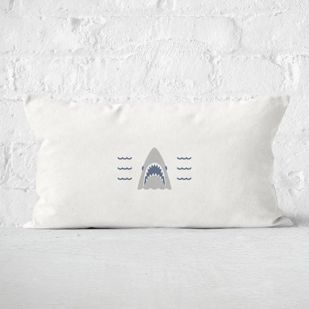 Jaws Mini Shark Rectangular Cushion - 30x50cm - Soft Touch Afbeelding 1