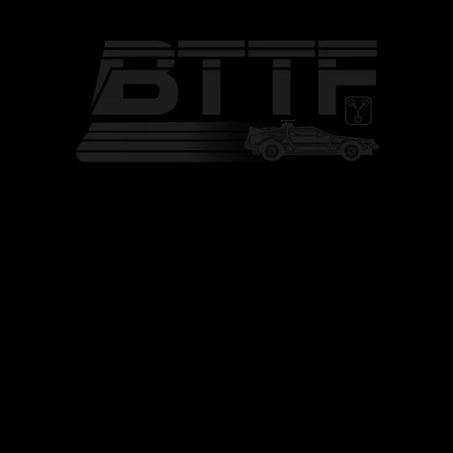Back To The Future Monochrome Men's T-Shirt - Black