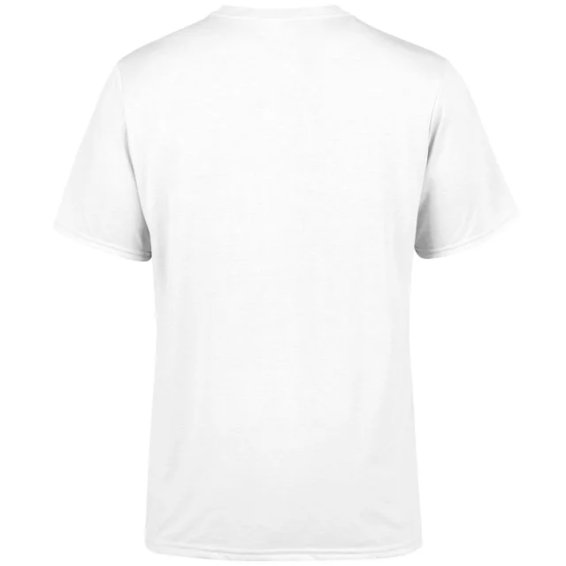 Jurassic Park Red Logo Embroidered Men's T-Shirt - White