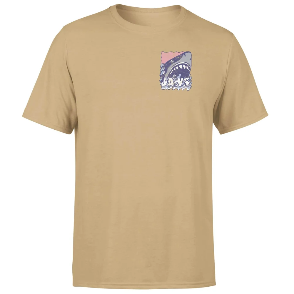 Jaws Retro Unisex T-Shirt - Tan - S Afbeelding 1