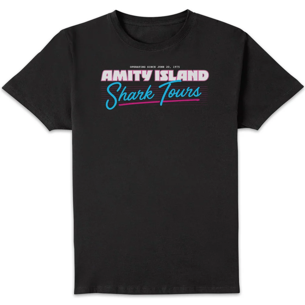 Jaws Amity Island Shark Tour Men's T-Shirt - Black - S Afbeelding 1