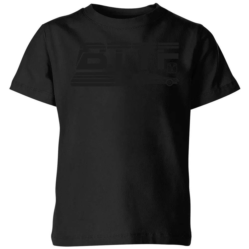 Back To The Future Monochrome Kids' T-Shirt - Black - 98/104 (3-4 jaar) Afbeelding 1