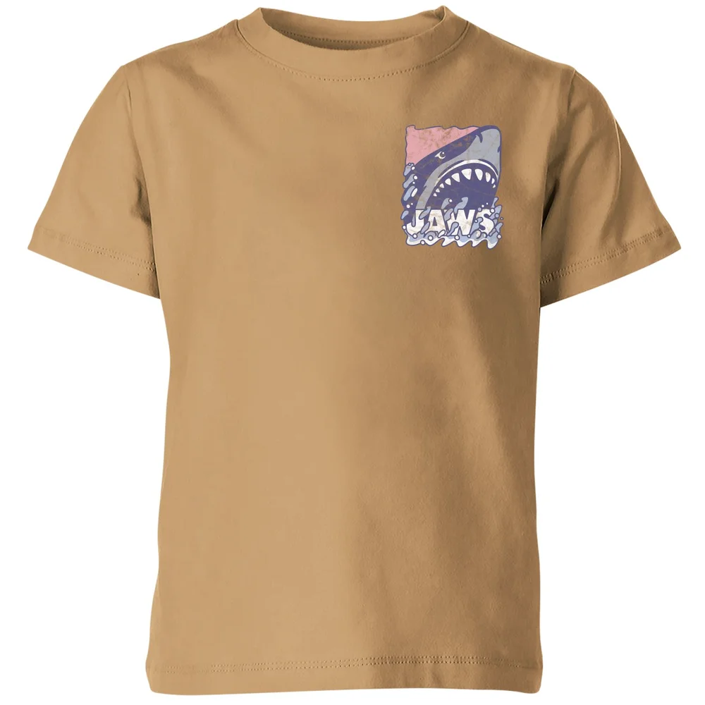 Jaws Retro Kids' T-Shirt - Tan - 122/128 (7-8 jaar) Afbeelding 1