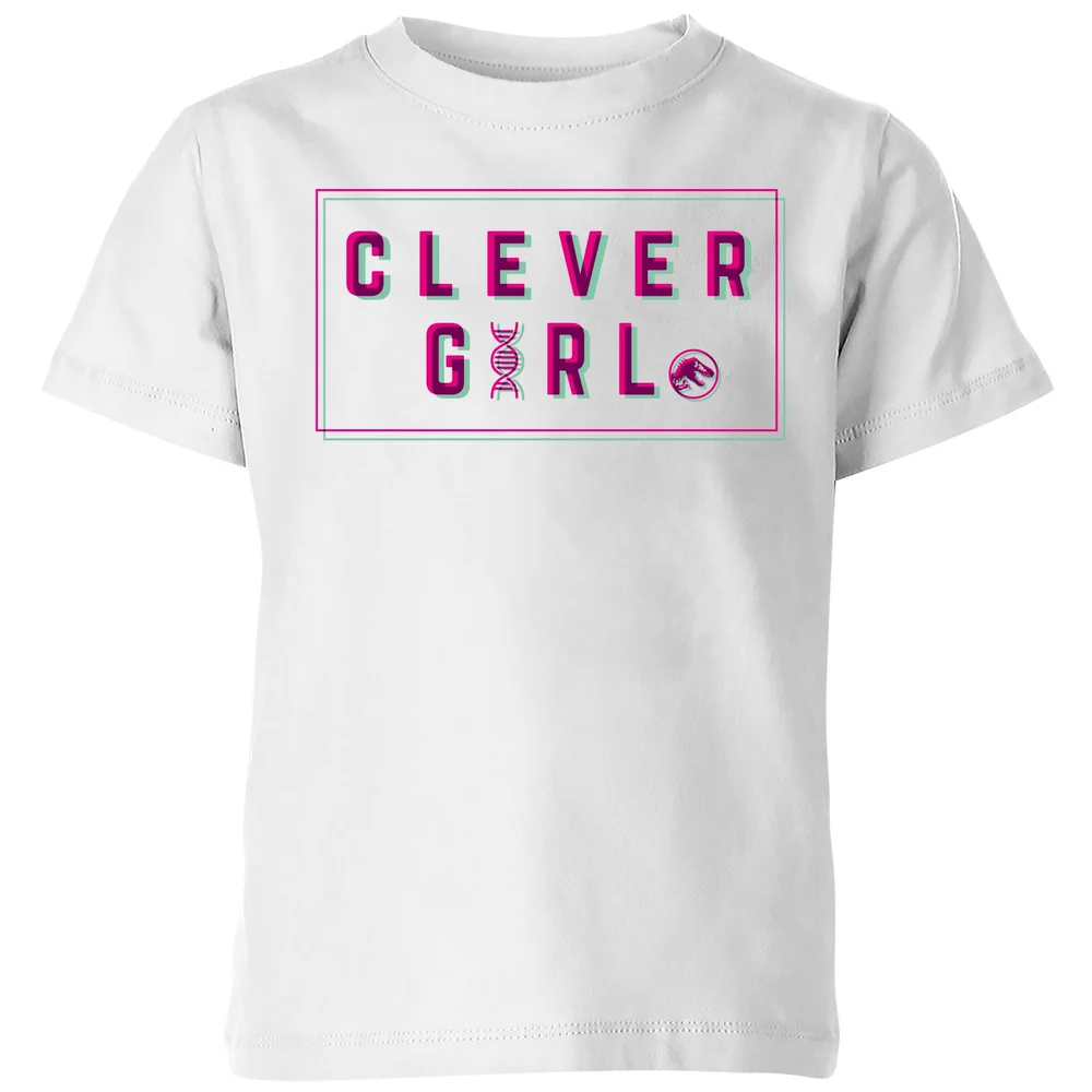 Jurassic Park Clever Girl Kids' T-Shirt - White - 98/104 (3-4 jaar) Afbeelding 1
