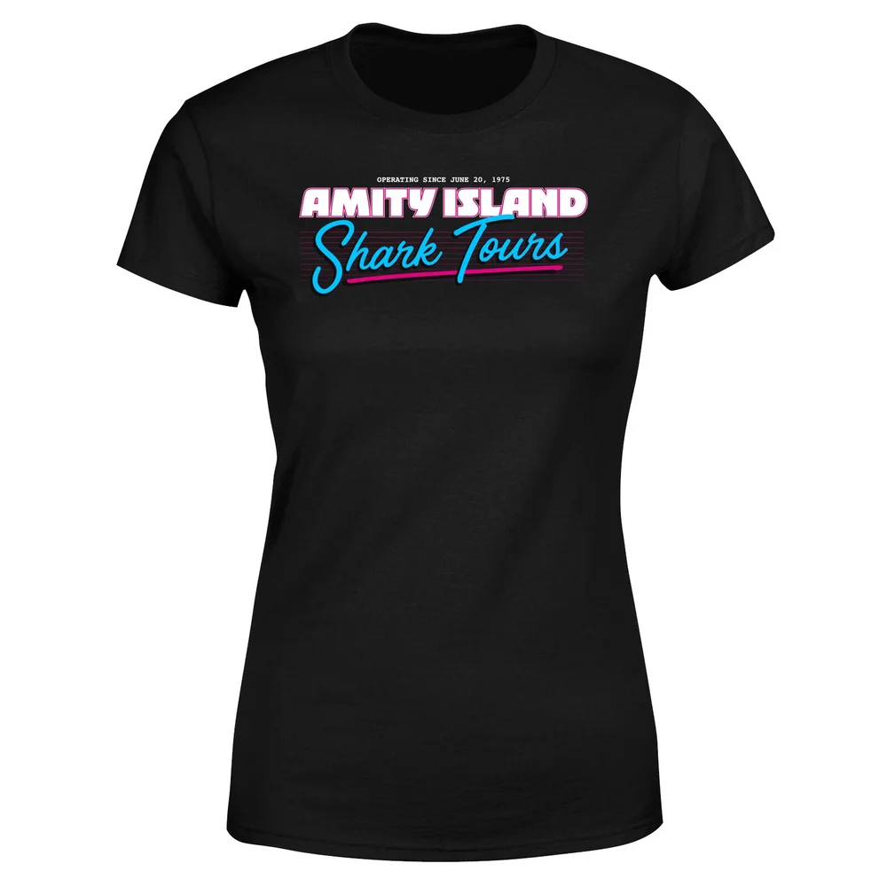 Jaws Amity Island Shark Tour Women's T-Shirt - Black - XS Afbeelding 1