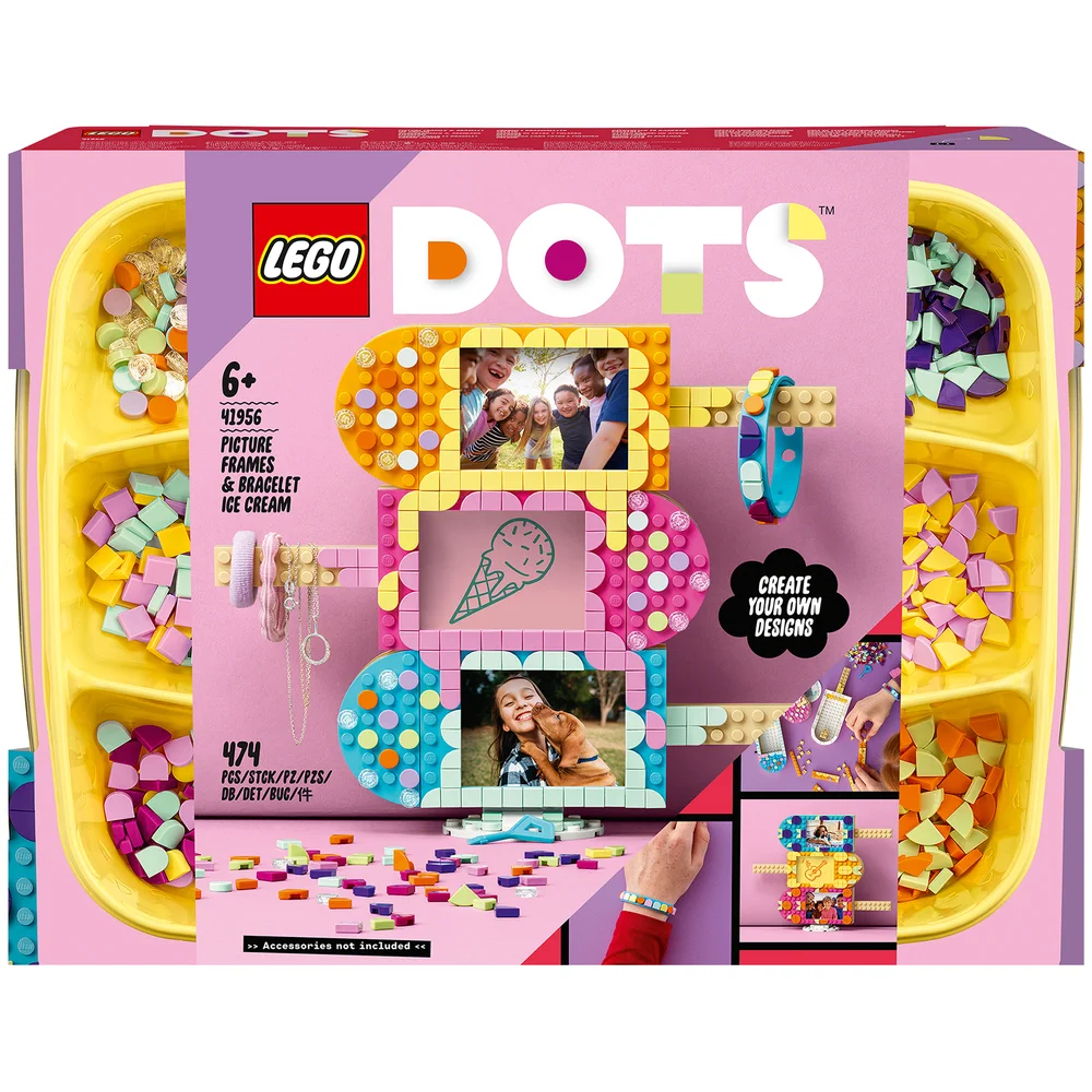 LEGO DOTS: Ice Cream Picture Frames & Bracelet Set (41956) Afbeelding 1
