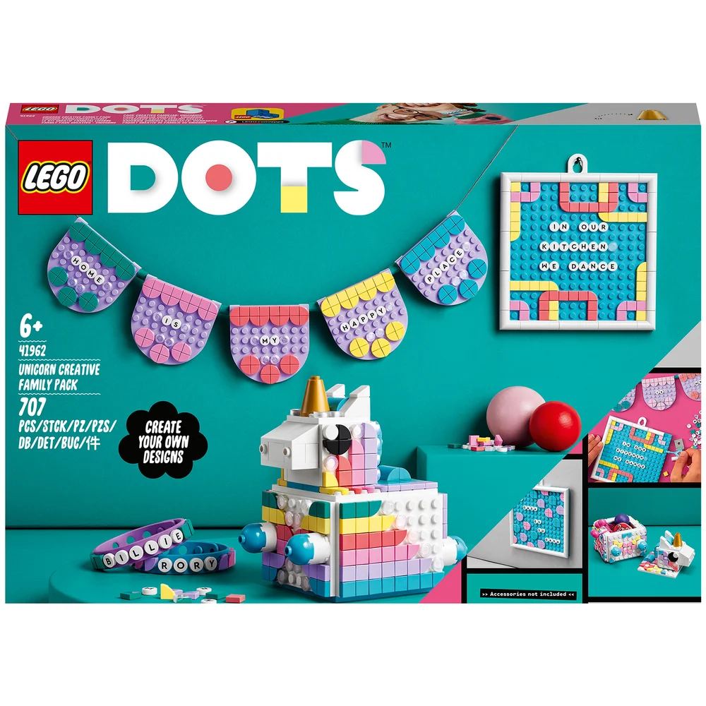LEGO DOTS: Unicorn Creative Family Pack Toy Crafts Set (41962) Afbeelding 1