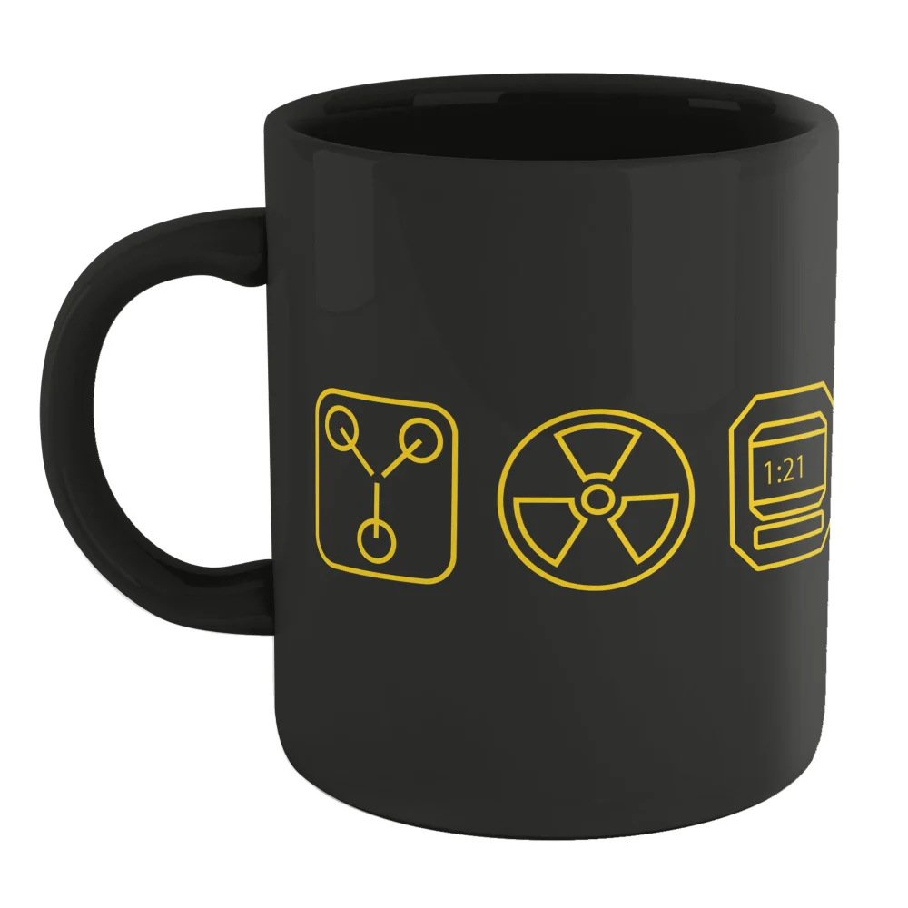 Back To The Future BTTF Icons Mug - Black Afbeelding 1