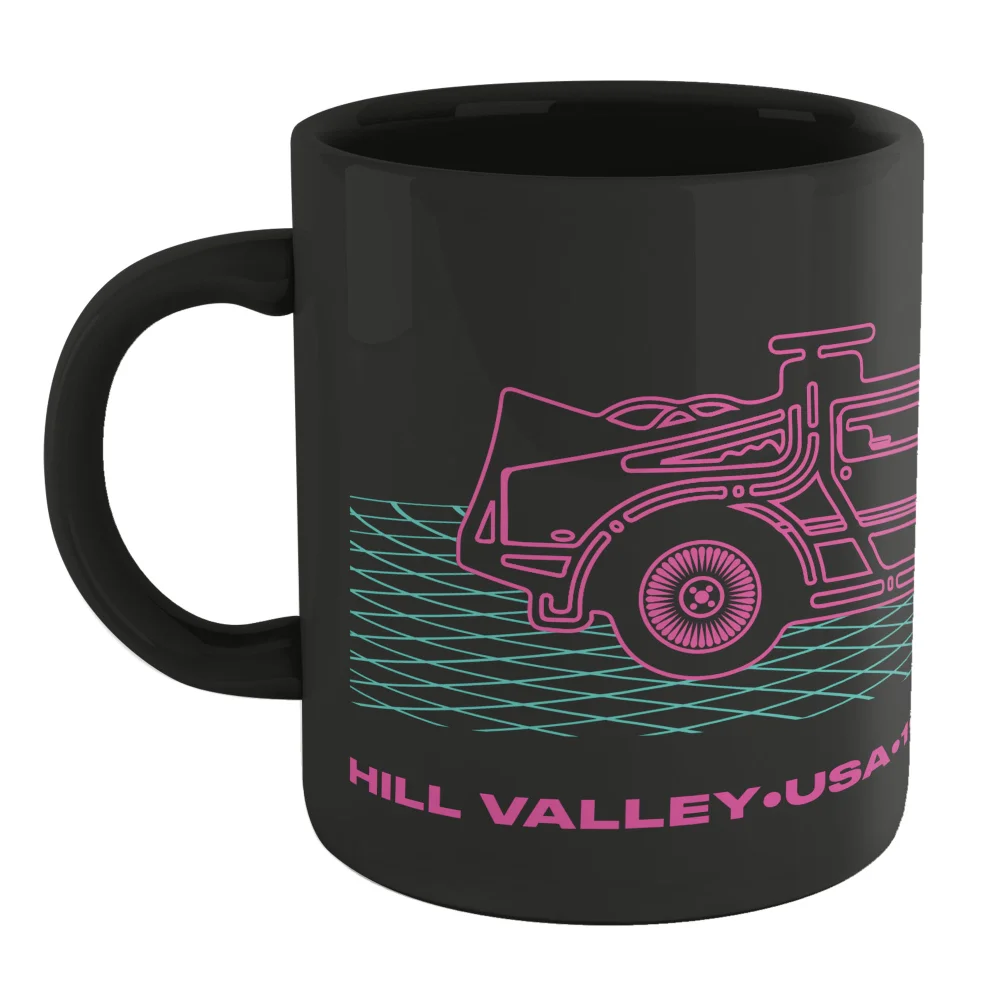 Back To The Future BTTF Neon Delorean Mug - Black Afbeelding 1