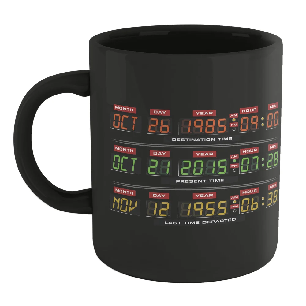 Back To The Future Destination Clock Mug - Black Afbeelding 1