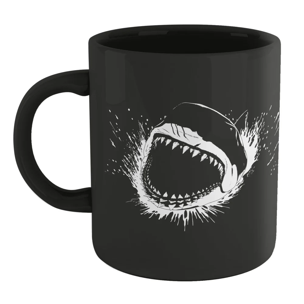 Jaws Shark Silhouette Mug - Black Afbeelding 1