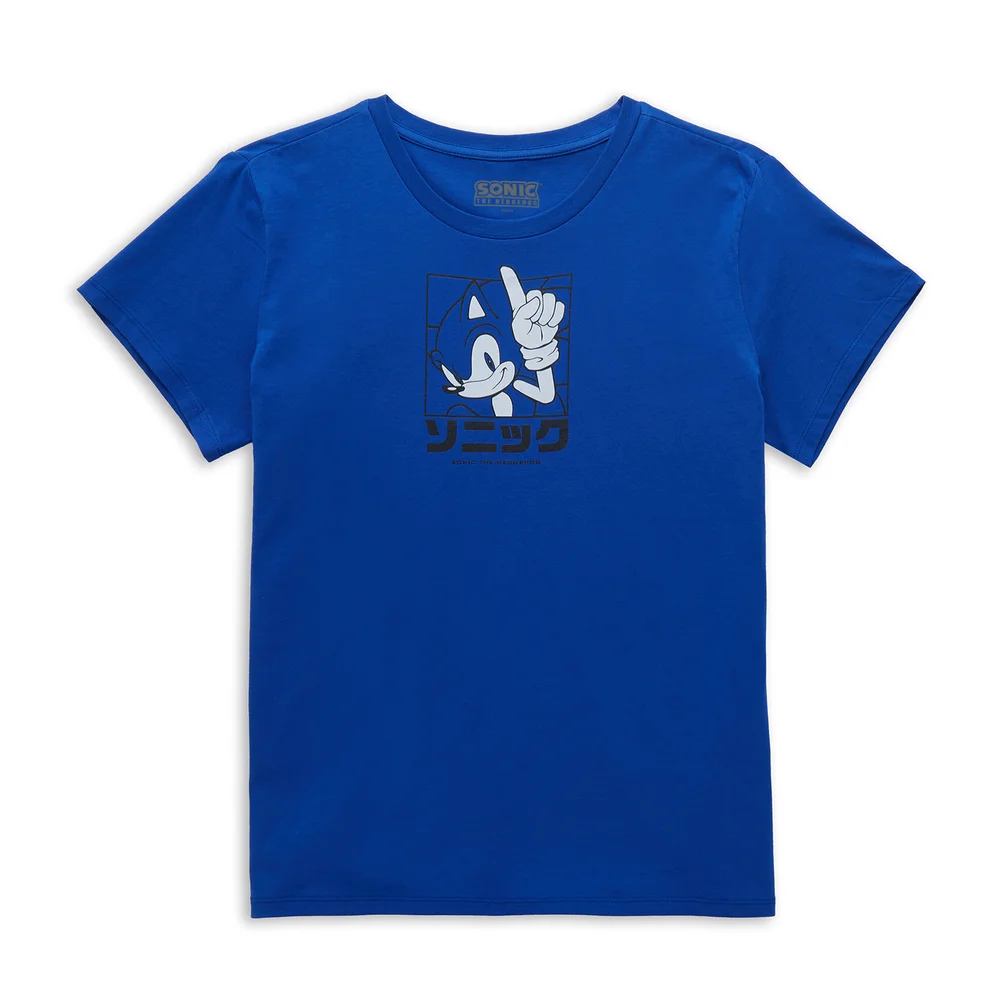 Sonic The Hedgehog Sonic Katakana Women's T-Shirt - Blue - XS Afbeelding 1