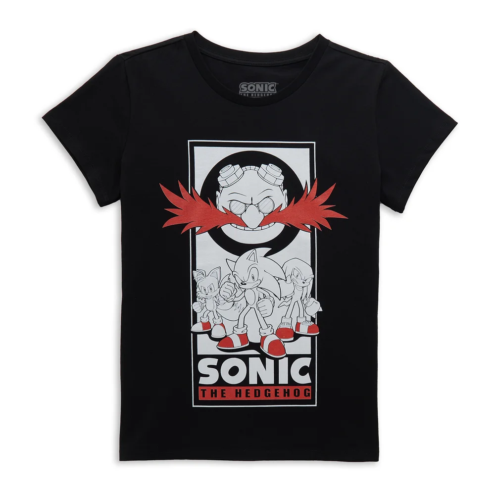 Sonic The Hedgehog Team Up Women's T-Shirt - Black - XS Afbeelding 1
