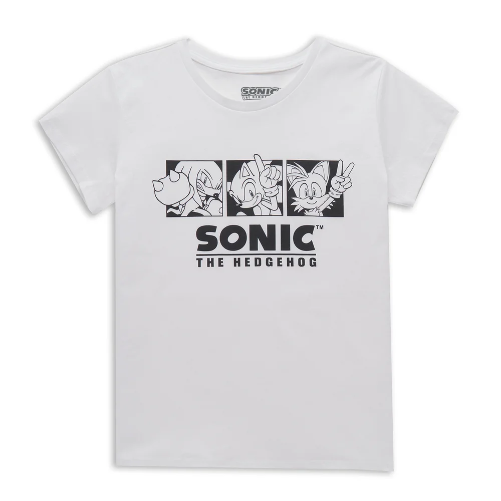 Sonic The Hedgehog Trio Women's T-Shirt - White - XS Afbeelding 1