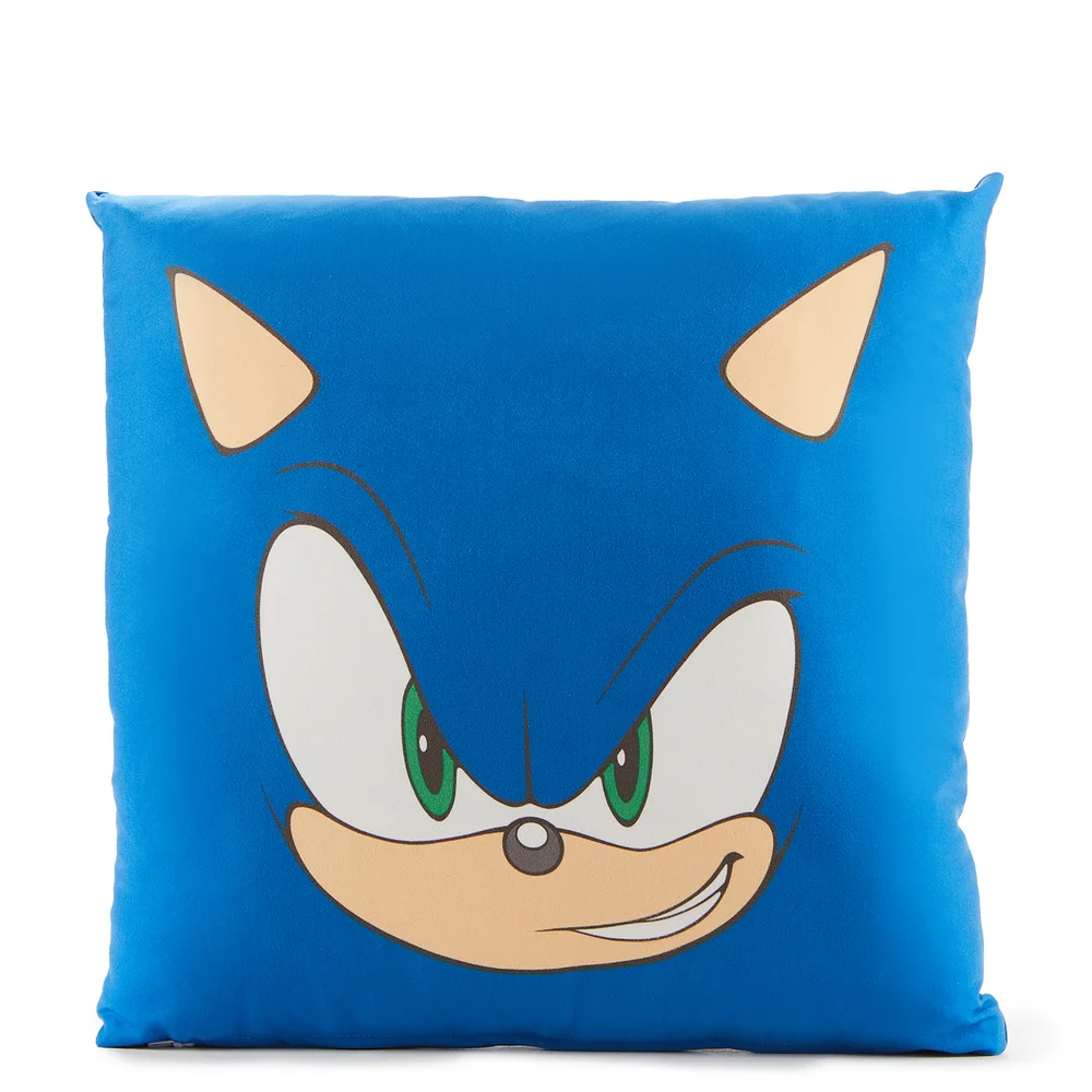 Sonic The Hedgehog Sonic Face Square Cushion - 40x40cm Afbeelding 1
