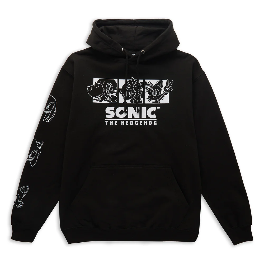 Sonic The Hedgehog Trio Hoodie - Black - S Afbeelding 1