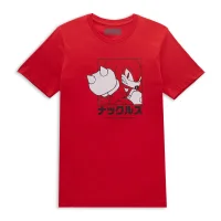 Sonic The Hedgehog Knuckles Katakana Men's T-Shirt - Red - undefined undefined