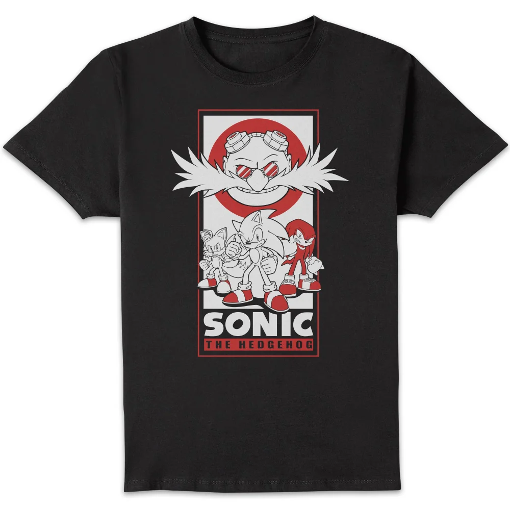Sonic The Hedgehog Team Up Men's T-Shirt - Black - S Afbeelding 1
