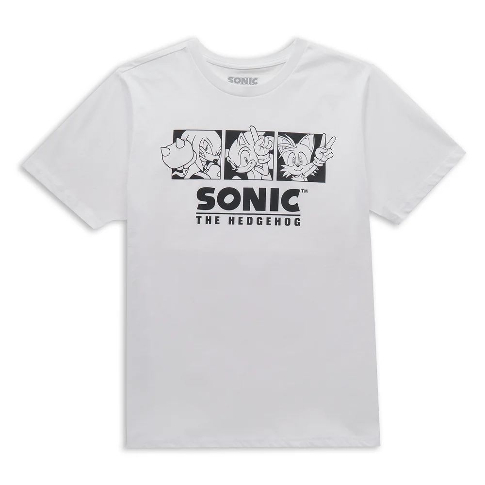Sonic The Hedgehog Trio Men's T-Shirt - White - S Afbeelding 1