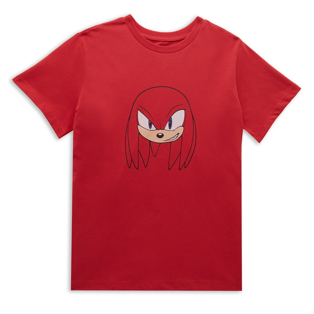 Sonic The Hedgehog Knuckles Face Kids' T-Shirt - Red - 98/104 (3-4 jaar) Afbeelding 1
