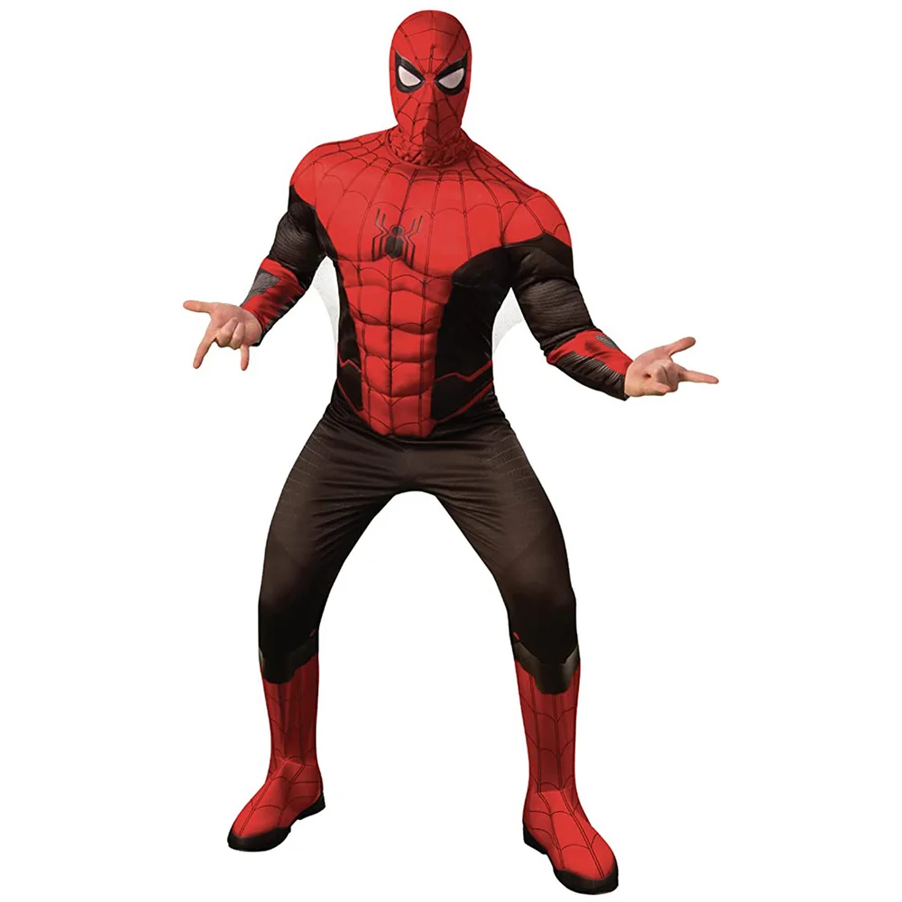 Official Rubies Marvel Spider-Man 3 No Way Home Adult Deluxe Costume – Standard Size Afbeelding 1