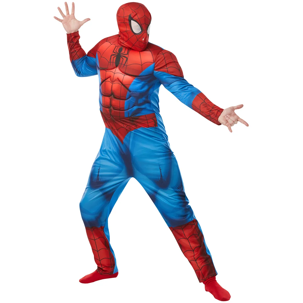 Official Rubies Marvel Spider-Man Adult Deluxe Costume - XL Size Afbeelding 1