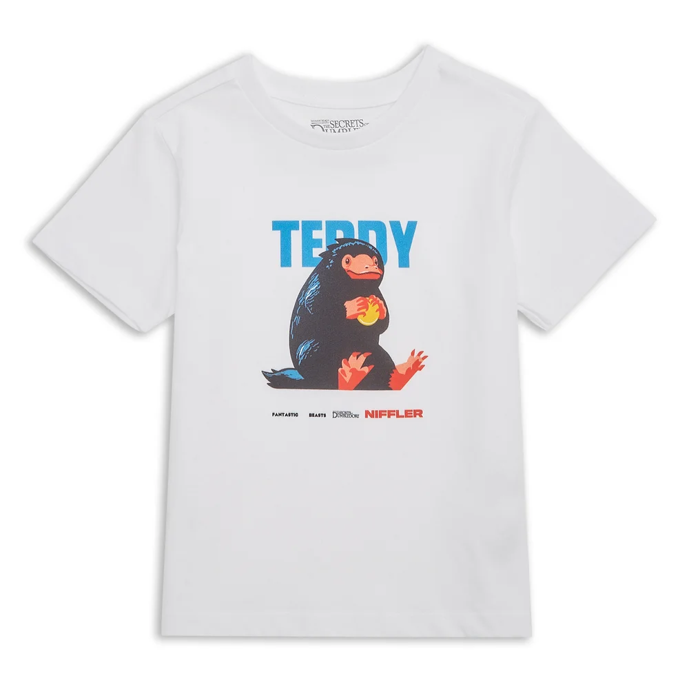 Fantastic Beasts Teddy Kinder T-Shirt - Wit - 98/104 (3-4 jaar) Afbeelding 1