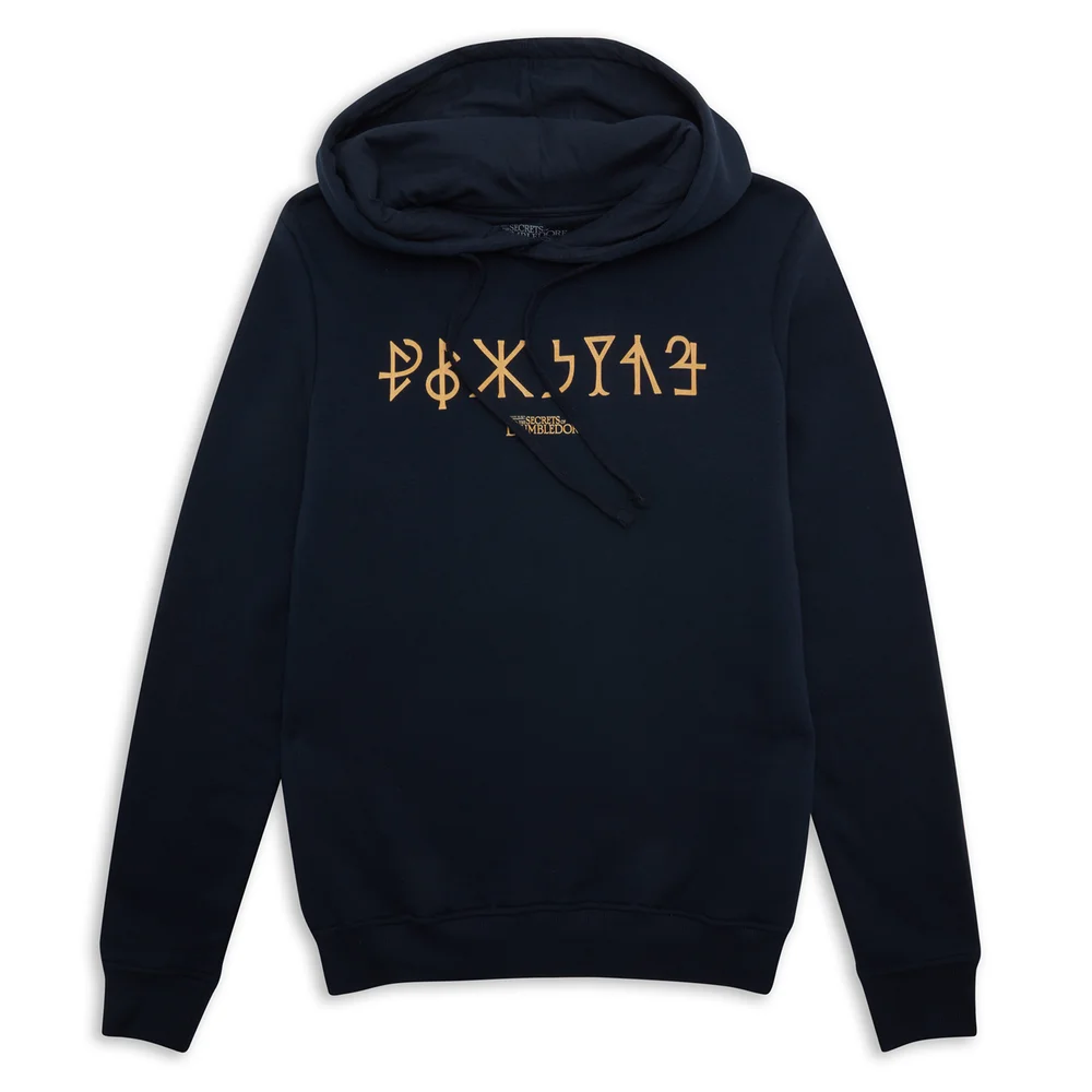 Fantastic Beasts Golden Symbols Hoodie - Marine - S Afbeelding 1