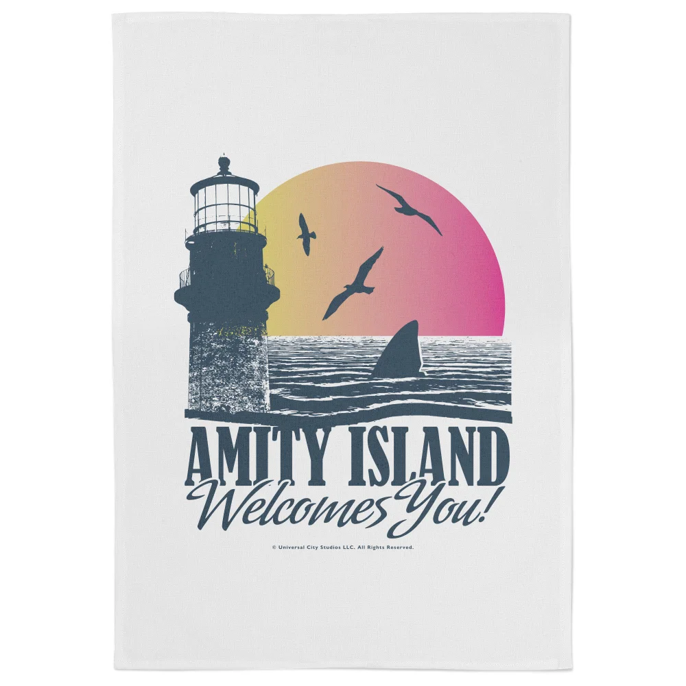 Jaws Amity Island Tea Towel Afbeelding 1
