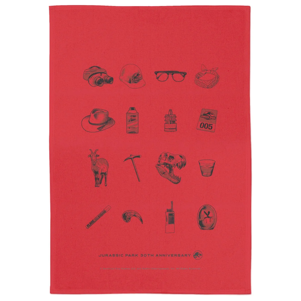 Jurassic Park 30th Anniversary Icons Tea Towel Afbeelding 1