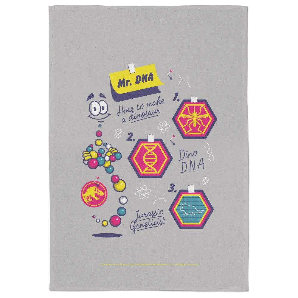 Jurassic Park Mr. DNA Tea Towel Afbeelding 1