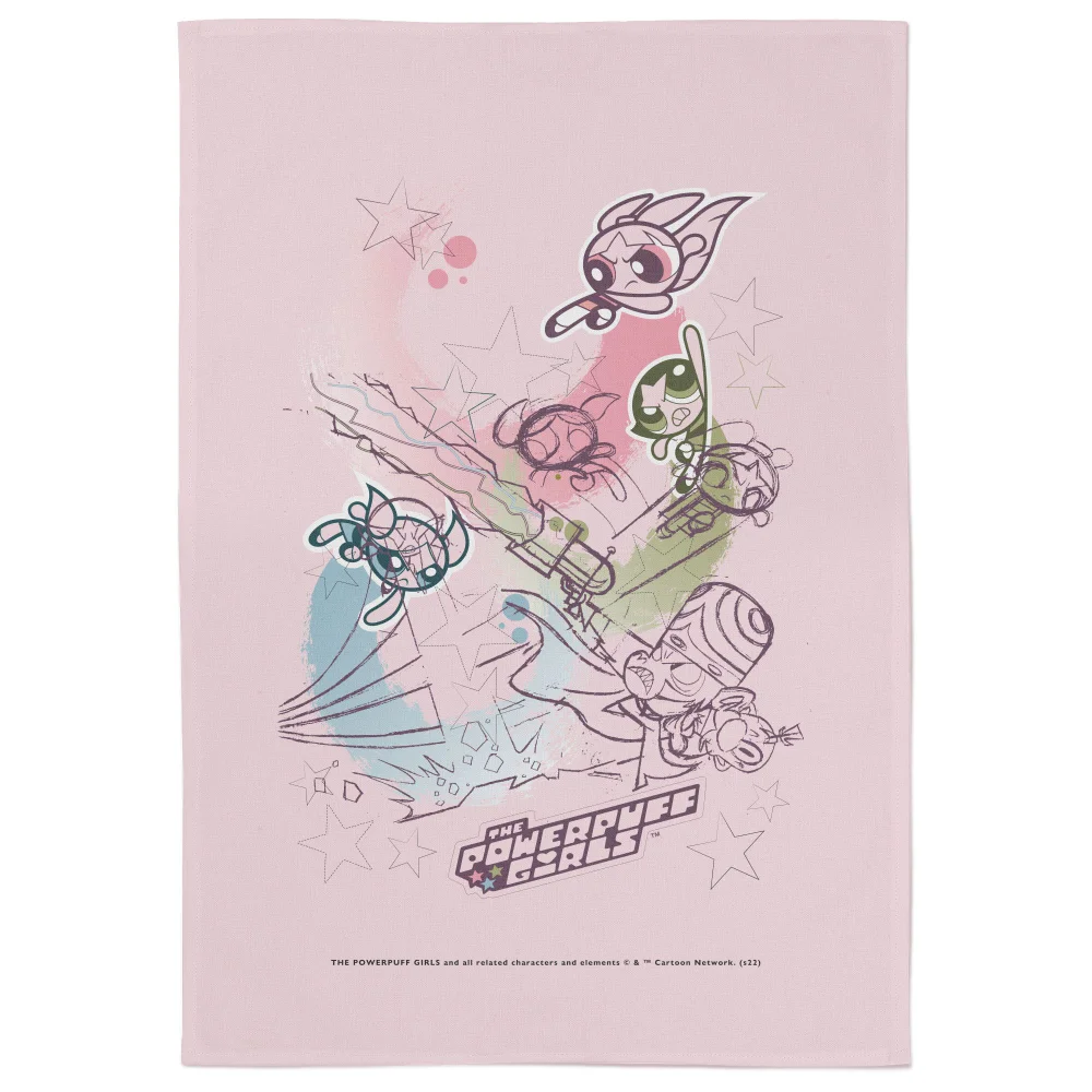 Powerpuff Girls Power Puff Girls Vs Mojo Jojo Tea Towel Afbeelding 1