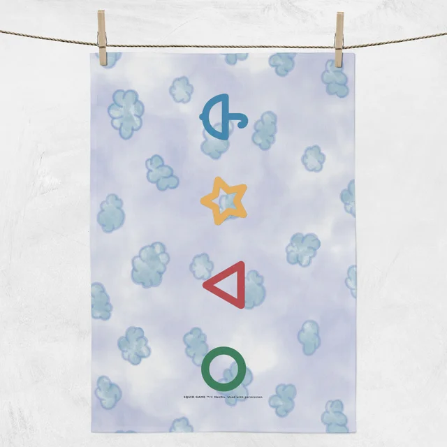 Squid Game Honeycomb Shapes Tea Towel