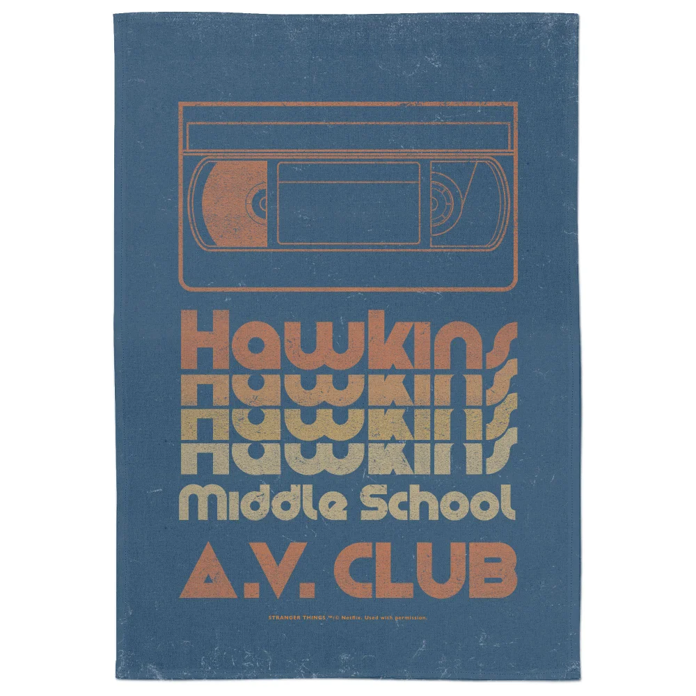 Stranger Things Hawkins A.V. Club Tea Towel Afbeelding 1