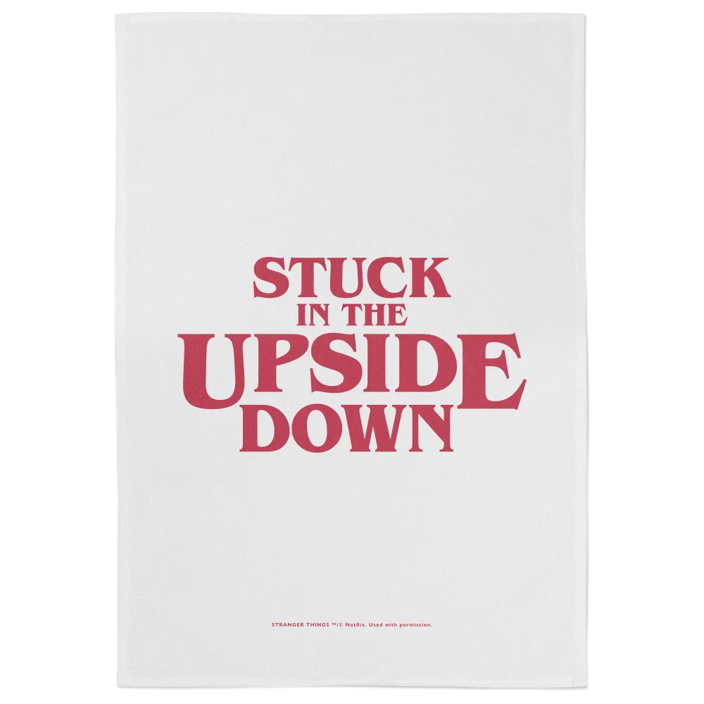 Stranger Things Stuck In The Upside Down Tea Towel Afbeelding 1