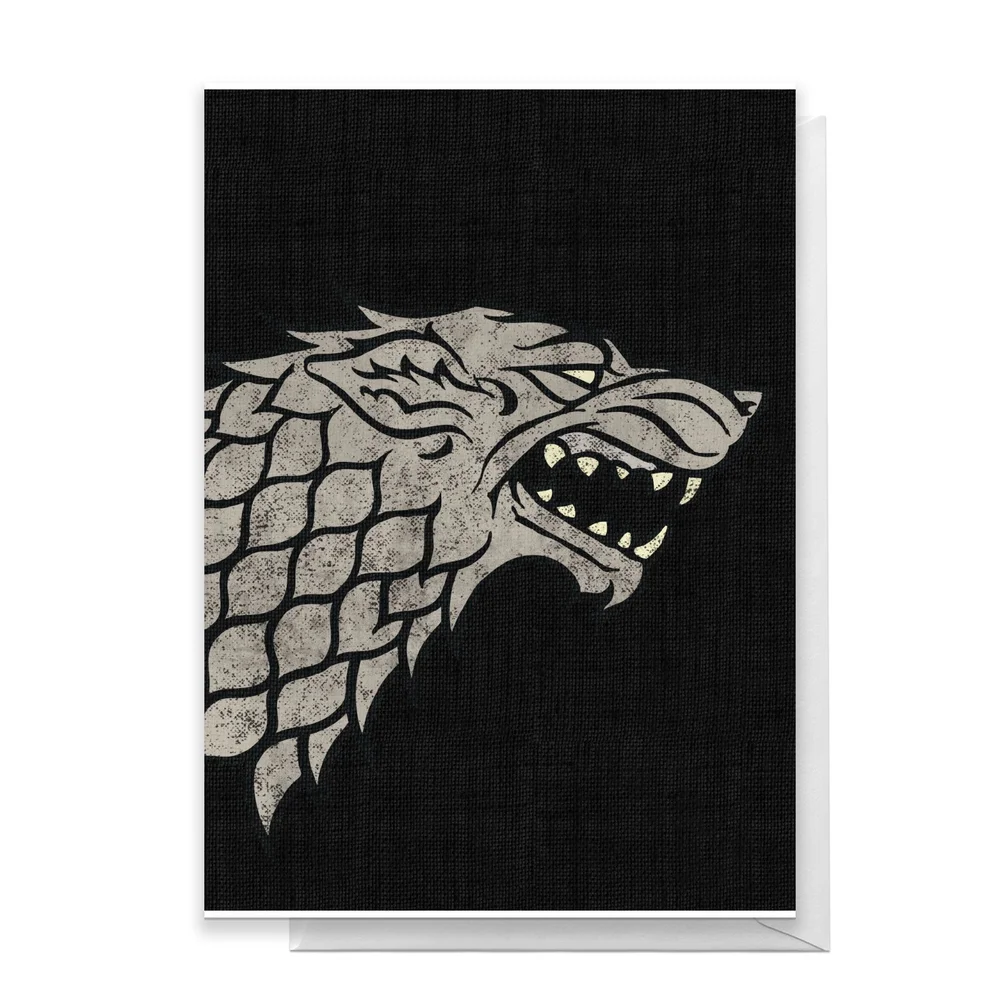 Game of Thrones House Stark Greetings Card - Standard Card Afbeelding 1