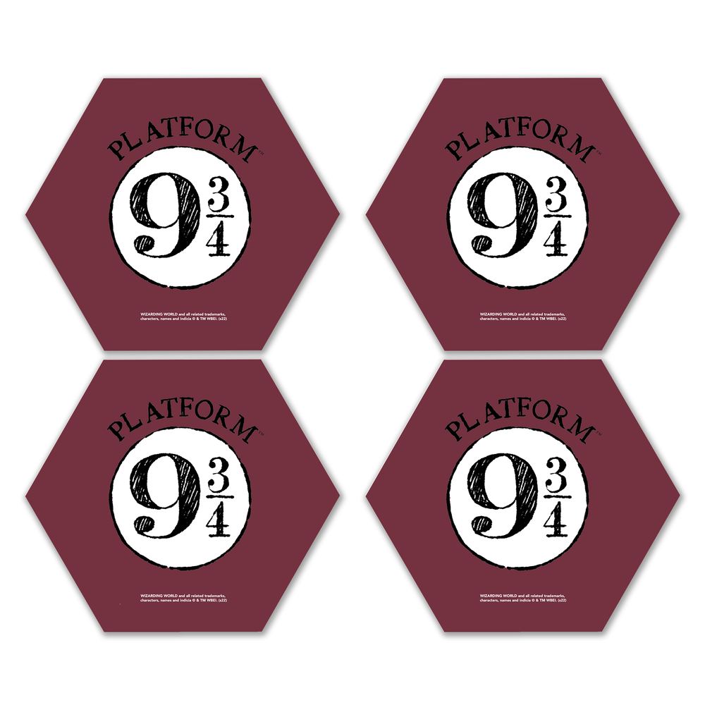 Harry Potter Platform 9 3/4 Hexagonal Coaster Set Afbeelding 1