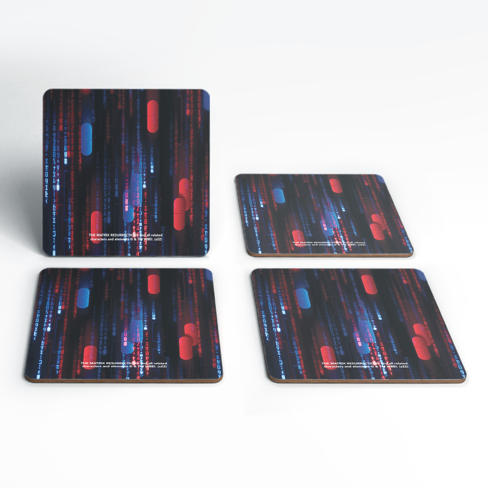 Matrix Pattern Coaster Set Afbeelding 1