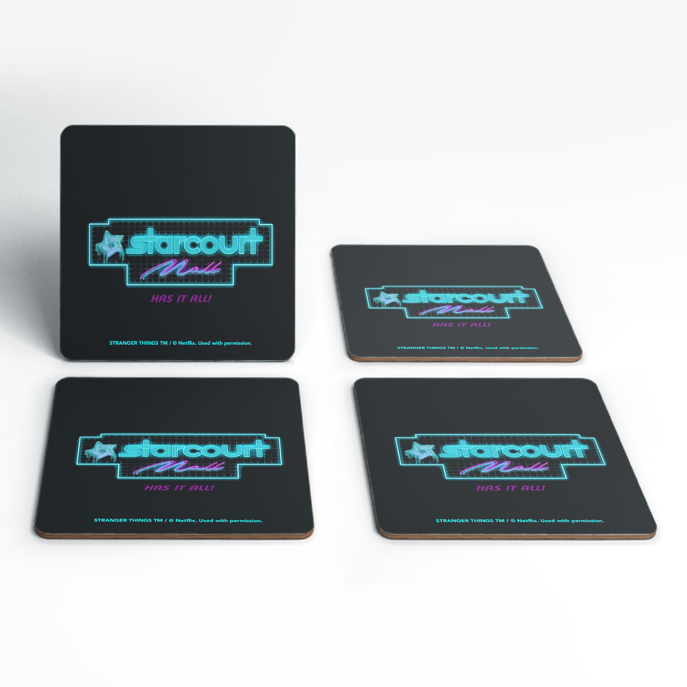 Stranger Things Starcourt Mall Coaster Set Afbeelding 1