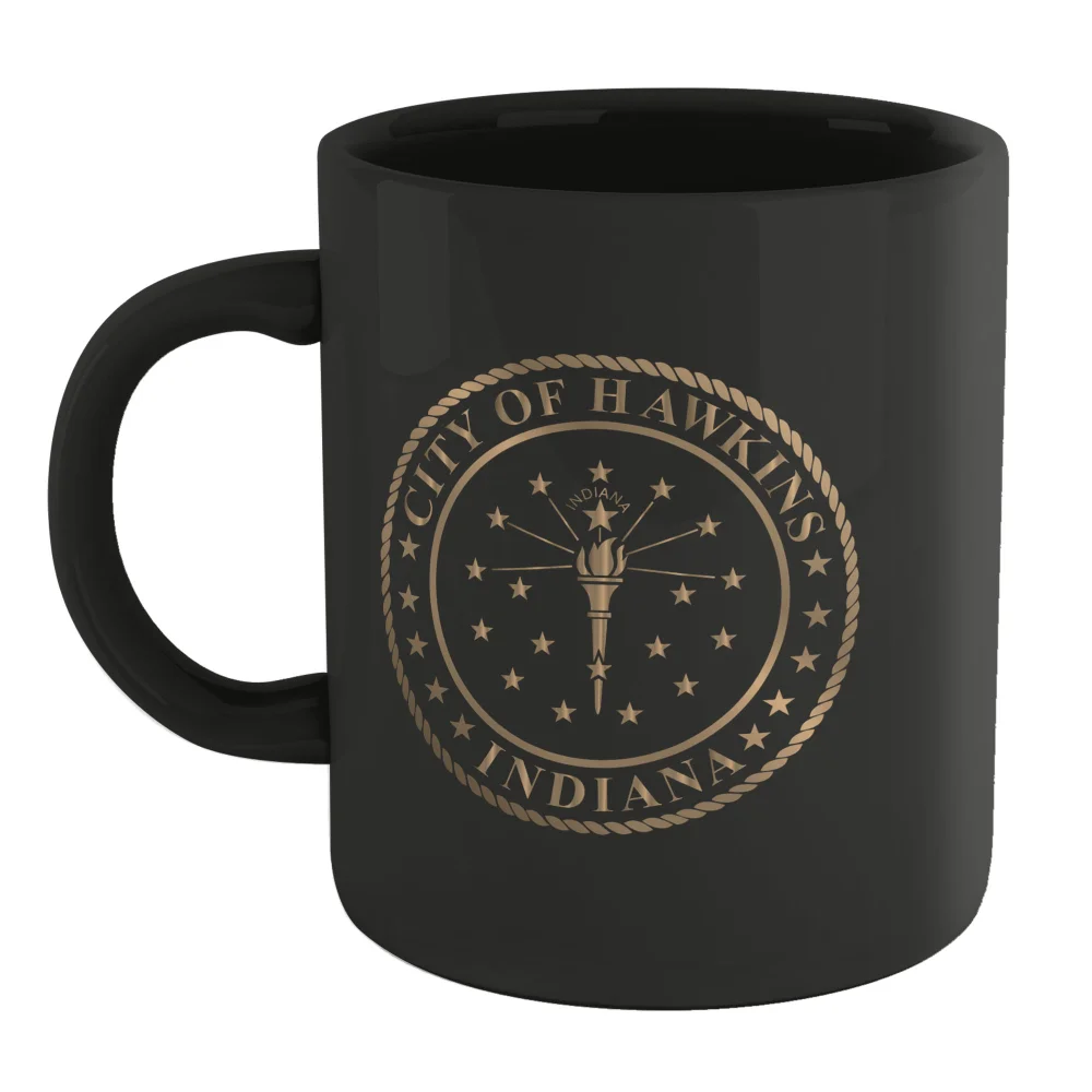 Stranger Things City Of Hawkins Mug - Black Afbeelding 1