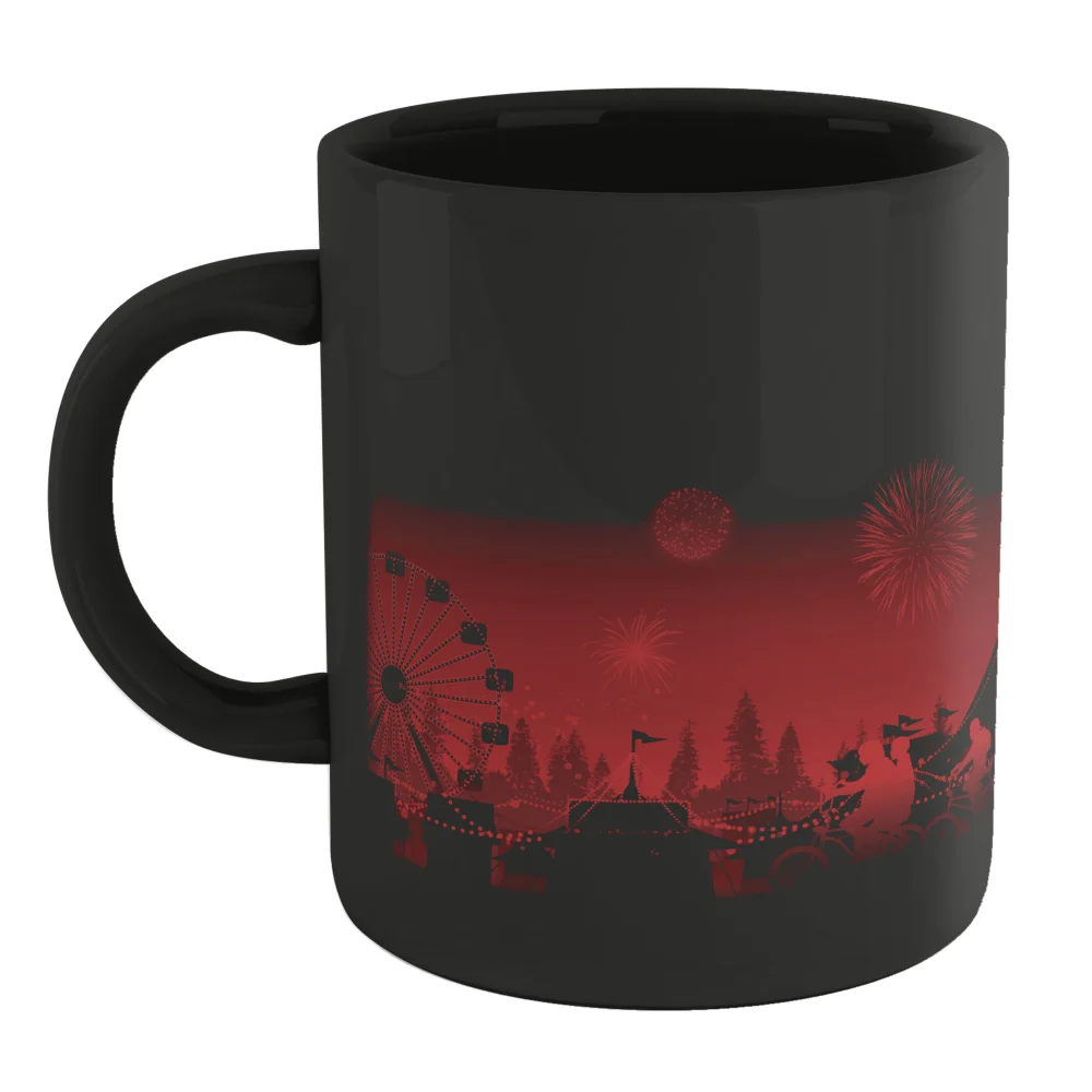 Stranger Things Red Carnival Background Mug - Black Afbeelding 1