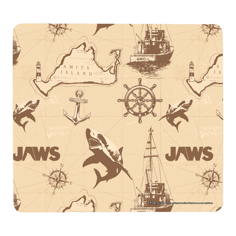 Jaws Map Gaming Mouse Mat - Small Afbeelding 1