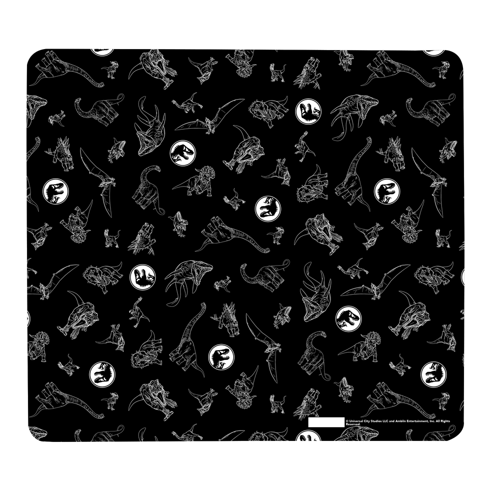 Jurassic Park Outline Dinosaurs Gaming Mouse Mat - Small Afbeelding 1