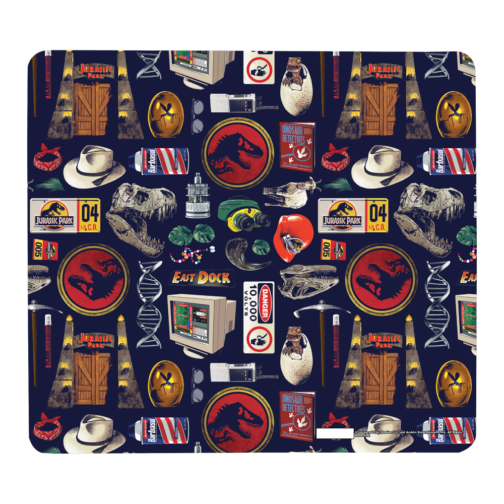 Jurassic Park Retro Icons Gaming Mouse Mat - Small Afbeelding 1
