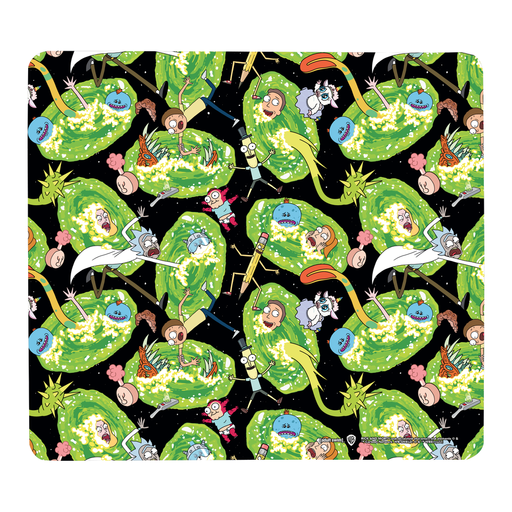 Rick and Morty Portals Gaming Mouse Mat - Small Afbeelding 1
