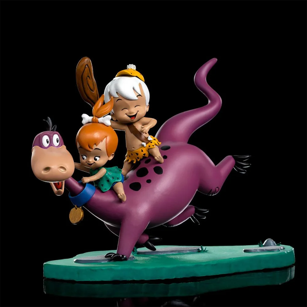 Iron Studios The Flintstones Dino, Pebbles and Bam Bam 1/10 Art Scale Statue Afbeelding 1