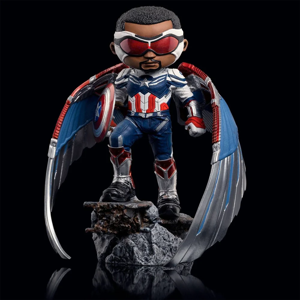 Iron Studios Marvel Comics Captain America Sam Wilson Mini Co Figure Afbeelding 1