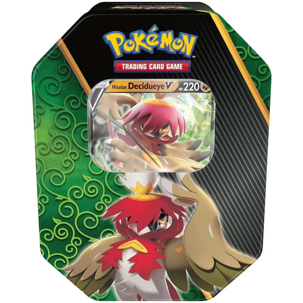 Pokémon TCG: Divergent Powers Tins - Hisuian Decidueye, Samurott and Typhlosion Afbeelding 1